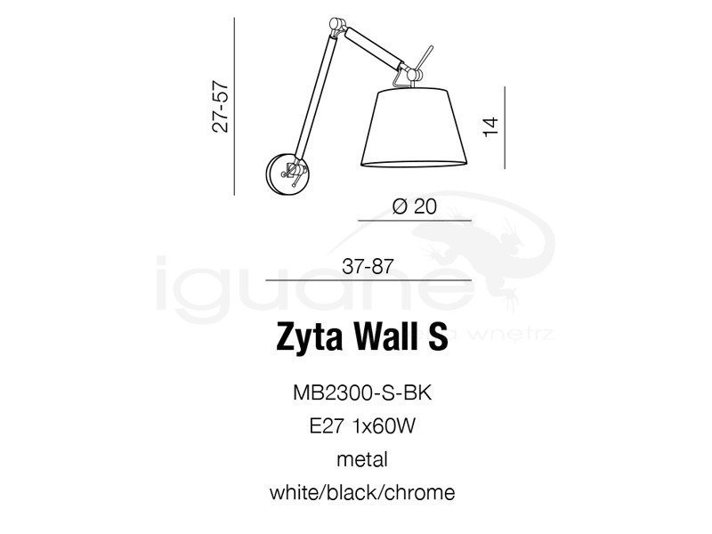 Lampa Zyta S Cienna Bia A Bia Y Producent Azzardo Kinkiety