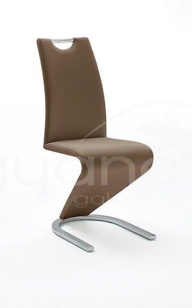 Krzesło AMADO ekoskóra brązowy