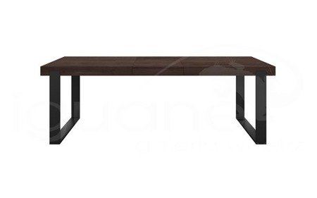 Stół FRAME nogi czarne 180+100 cm CACAO rozkładany