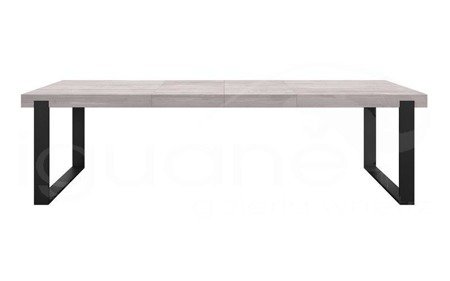 Stół FRAME nogi czarne 180+100 cm OFF WHITE rozkładany