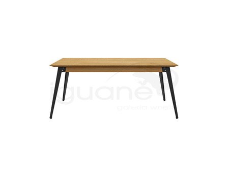 Stół LOFT NATURAL 180 + 90 cm rozkładany nogi czarne