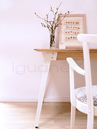 Stół LOFT OFF WHITE 180 cm nierozkładany nogi białe