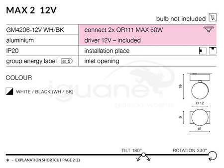 Lampa MAX 2 12V