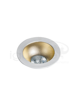 Lampa REMO 1 Downlight biała z wkładem champagne