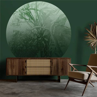 Mural koło Green Ombre Flower