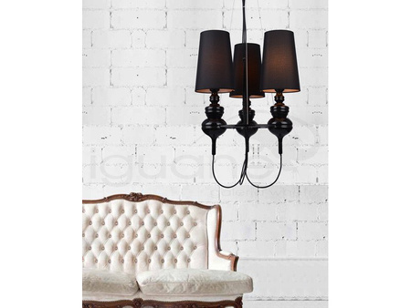Lampa BAROCO 3 wisząca czarna