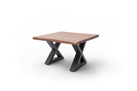 Stolik CARTAGENA 75cm, orzech, antracyt mat "X"