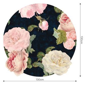Mural koło Roses Dark Blue