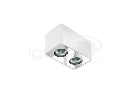 Lampa NINO 2 plafon biała-chrom