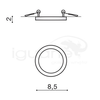 Lampa Slim 9 Round 3000K IP44 biała