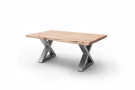 Stolik CARTAGENA 110cm, natur, stal szlachetna "X"