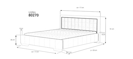 Łóżko tapicerowane 80270 gr. 4