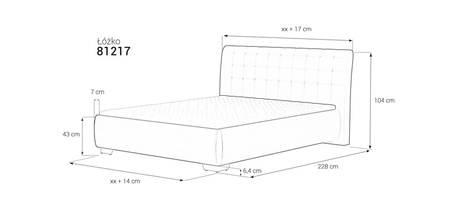 Łóżko tapicerowane 81217 RM gr. 2