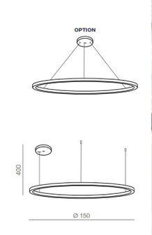 Lampa Halo 150 czarna
