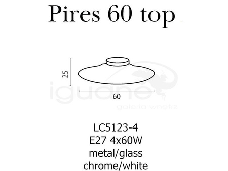 Lampa PIRES 60 plafon