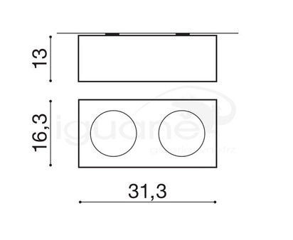 Plafon Paulo 2 12V czarny