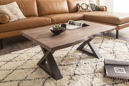 Stolik CARTAGENA 110cm,  orzech, antracyt mat "X"