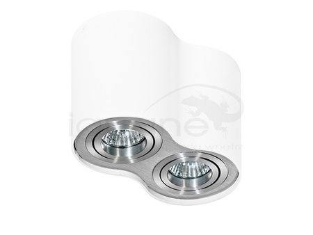 Lampa BROSS 2 plafon biała-aluminium