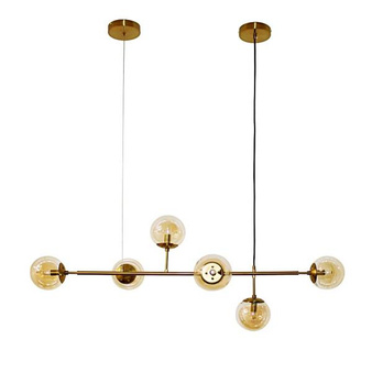 Lampa Helios 6 wisząca złota