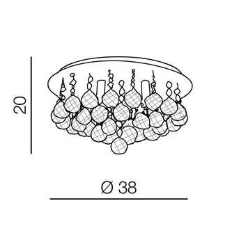 Lampa Bolla 38 AZ3083 złota
