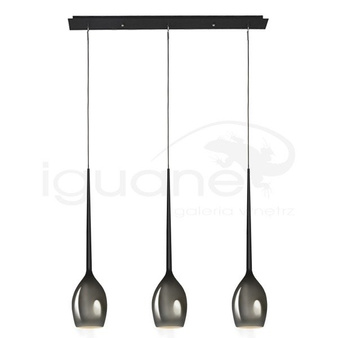 Lampa wisząca Izza 3 szkło przydymione
