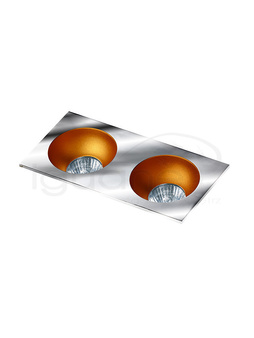 Lampa HUGO 2 Downlight chrom z wkładem złotym