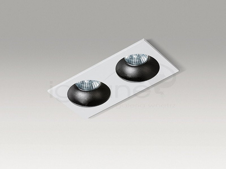 Lampa HUGO 2 Downlight biała z wkładem czarnym