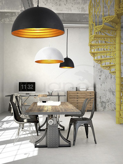 Lampa MODENA 50 wisząca czarna /  złota