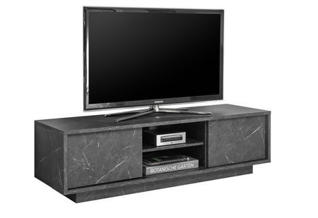 Szafka RTV CARRARA marmur antracyt