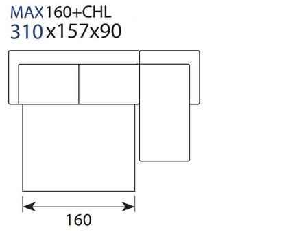Sofa Sedac Nova MAX 160+CHL tkanina