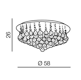 Lampa Bolla 58 AZ3084 złota
