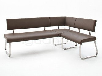 Ławka narożna ARCO ekoskóra /  brązowa