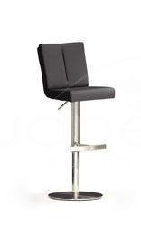 Hoker BRUNI podstawa okrągła ekoskóra czarna