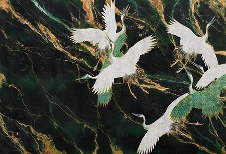 Mural Emerald Tsuru winyl
