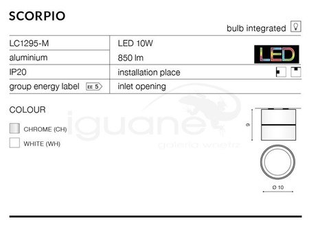Lampa SCORPIO biała