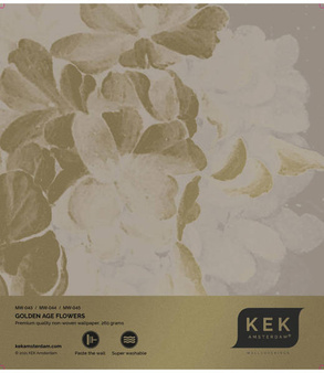 Mural Golden Age Flowers MW-045 złoty