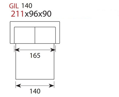 Sofa Sedac Nova GIL 140 tkanina