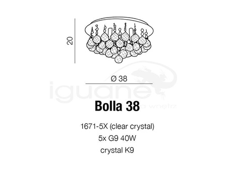 Lampa BOLLA 38 wisząca