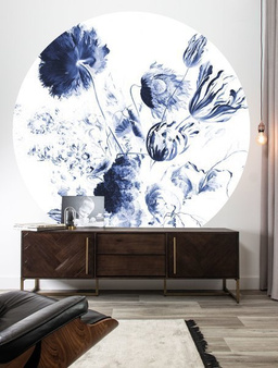 Mural XL Royal Blue Flowers BC-002