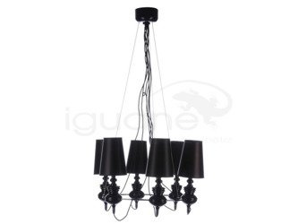 Lampa BAROCO 6 wisząca czarna