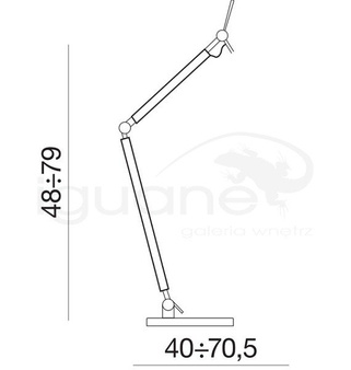 Ramię na biurko Lampbody Zyta S Table aluminium