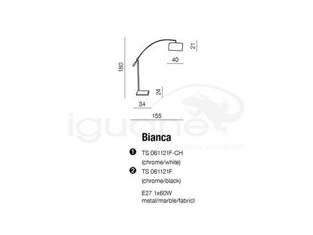 Lampa BIANCA podłogowa biała