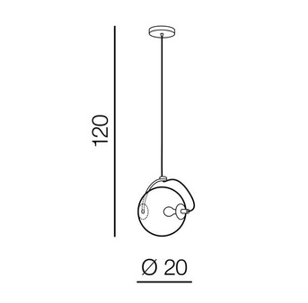 Lampa wisząca Rufus 20 AZ3174 szklana