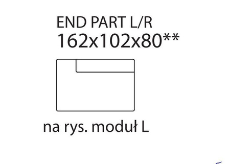 Moduł Zeus END PART prawy tkanina 