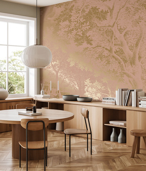 Mural Engraved Landscapes Nude MW-170 Metallic gold