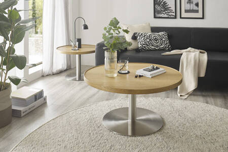 Stolik kawowy MONTEVERDE 60 stalowa podstawa