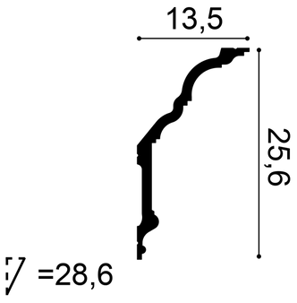 Listwa przysufitowa C340