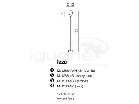 Lampa IZZA podłogowa czarna