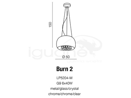 Lampa BURN 2 wisząca / plafon