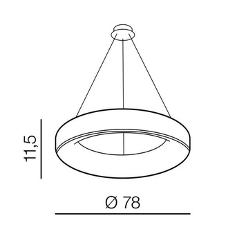 Lampa Sovana wisząca 80 CCT AZ3450 szara